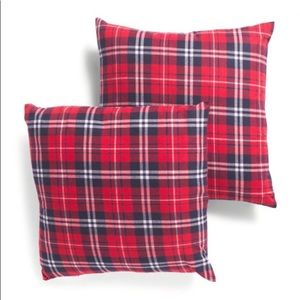 Set of 2 Tartan Plaid Throw Pillows